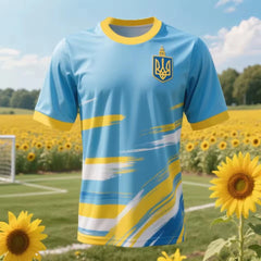 Maillot de Football ukrainien t-shirts adultes et enfants nouvelle tendance de la mode uniformes de Football imprimés numériques été hommes t-shirts de sport ukrainien