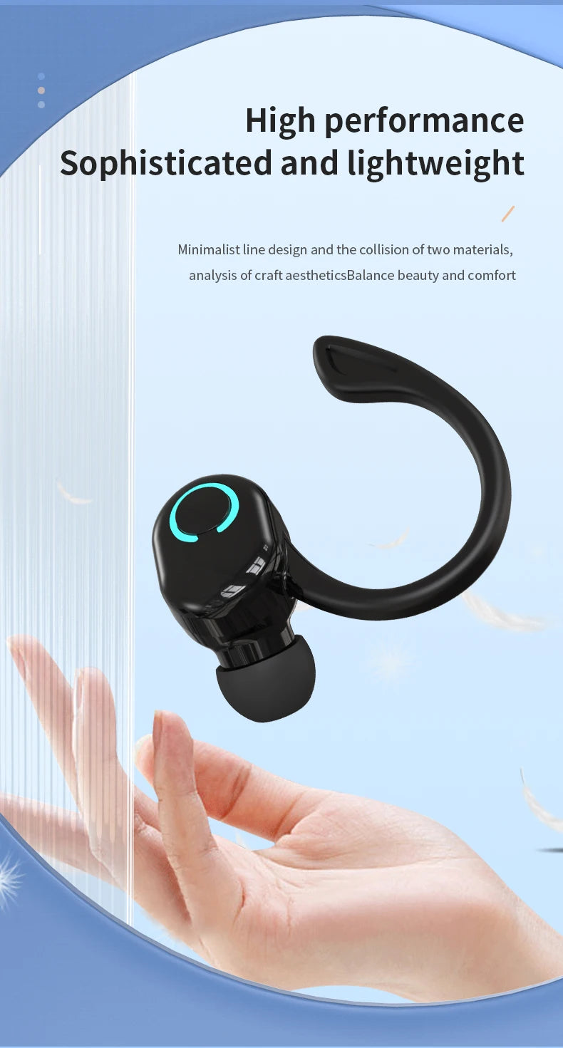 Écouteurs sans fil Bluetooth 5.0, oreillettes intra-auriculaires simples, étanches, TWS, mains libres, pour sport