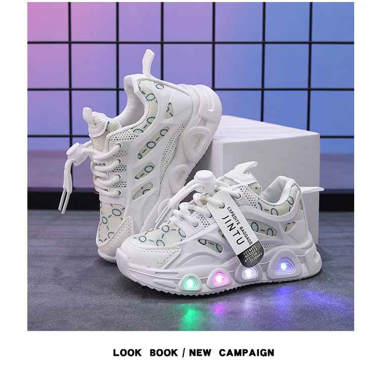 Enfants baskets 2025 printemps nouvelle fille Sneakers1-6 ans décontracté LED enfant chaussures mode filles chaussures chaussures De créateur Tenis De Mujer
