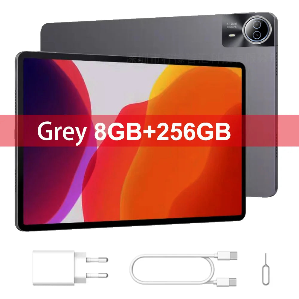 2025 Version mondiale Super grand écran 14 pouces tablette Android 14 4G appel téléphonique 16GB + 512GB tablettes 14 "GPS 5G WiFi FM 12000mAh