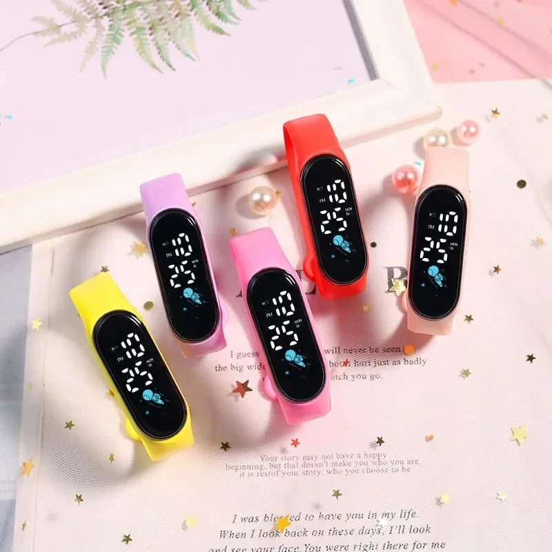 Kawaii montre intelligente pour enfants mode en plein air étanche sport enfants montres garçon filles montres numériques Silicone montre enfant