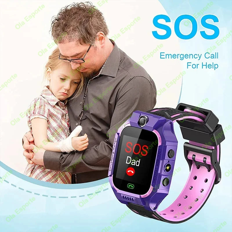 Enfants montre intelligente 2G SOS GPS localisation carte Sim appel montre intelligente caméra montre étanche cadeau pour Ios Android enfants cadeaux 2025