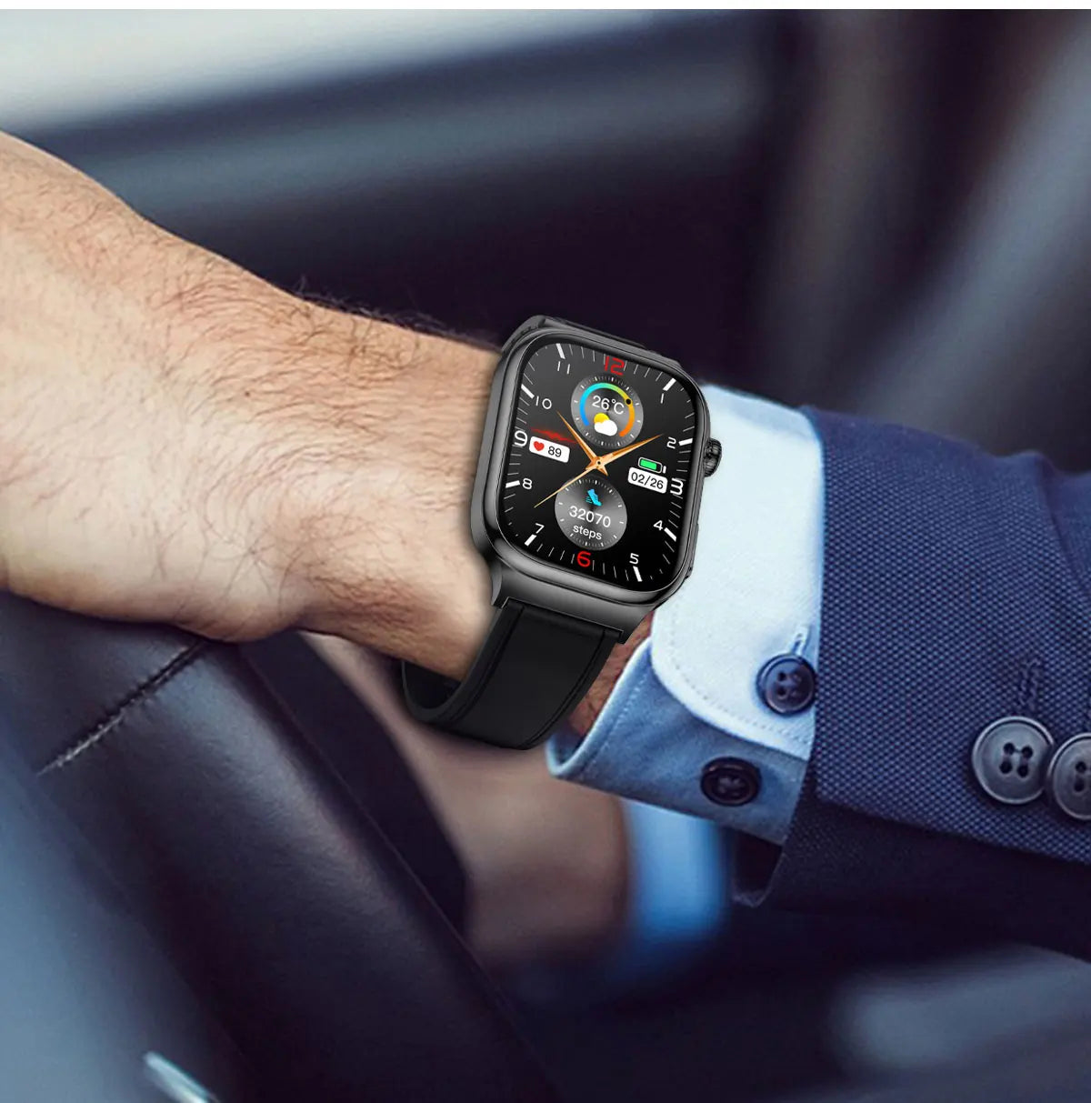2025 nouvelle montre intelligente 2.04 pouces écran acide urique lipides sanguins composition corporelle cinq détecteurs 650mAh sport HD appel montre intelligente