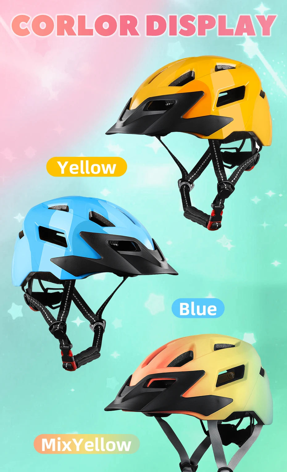 Casque Enfants Vélo Sécurité Cyclisme Garçons Filles Sports de plein air Casquette de protection VTT Draisienne Rollers Casques