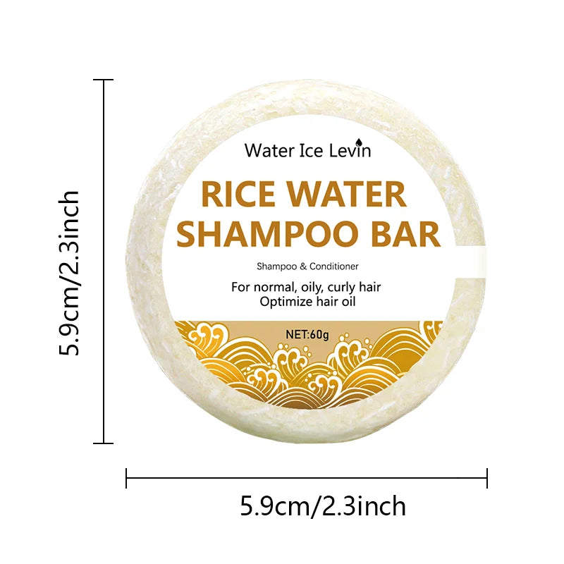 Shampoing au Riz Biologique de Regina, Barre de 60g, Sans Huile, Conditionnement, Eau, Nourrissant, Anti-perte, Croissance des Cheveux, 10000
