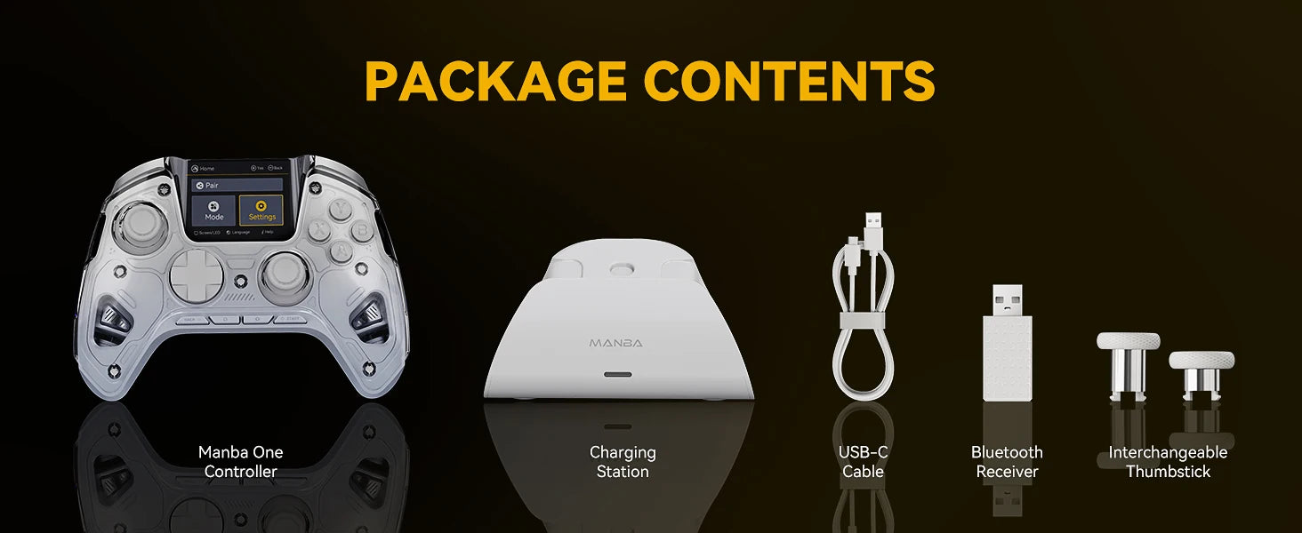 Contrôleur de jeu sans fil à écran interactif, pour Switch/PC/iOS/Android, bâton à effet Hall, lumière RGB 1800mAh avec station de chargement