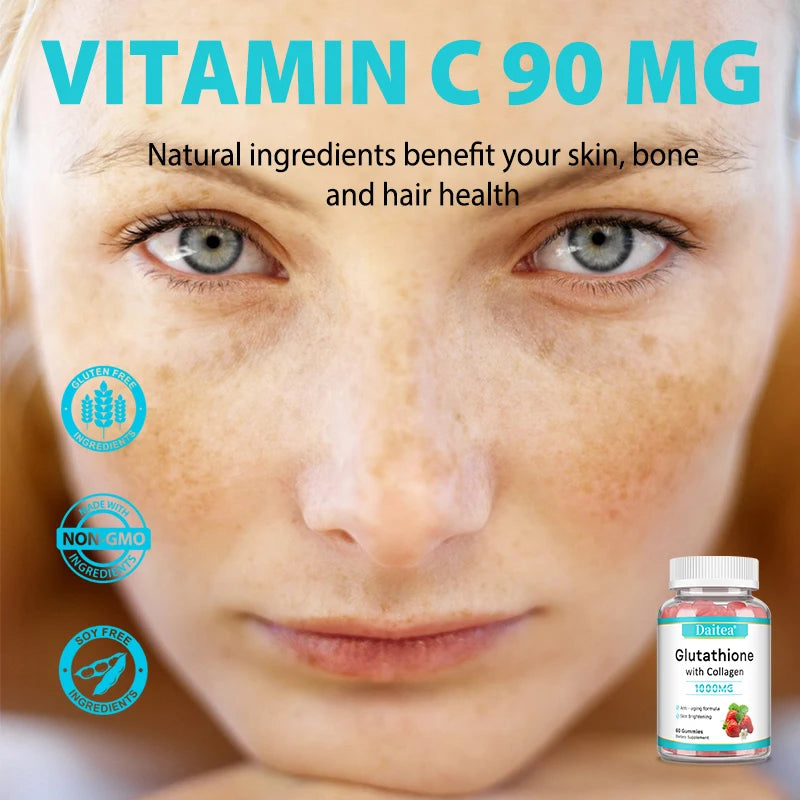 Gluathion avec capsules de collagène vitamine C peau éclaircissante soin de la peau beauté santé nourrit en profondeur la peau