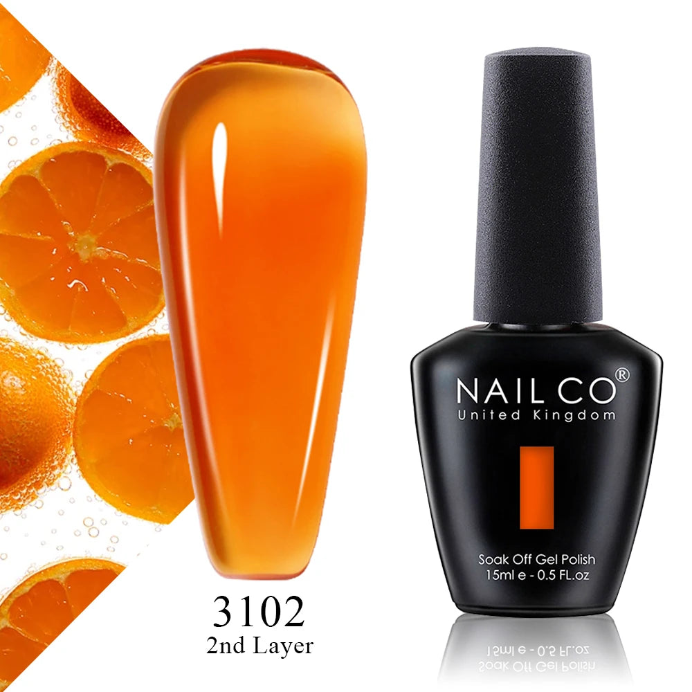 NAILCO 15ml Vernis à ongles Gel Vernis Semi Permanent UV Gel Vernis manucure Vernis Nail Art Nude Gel Poliish