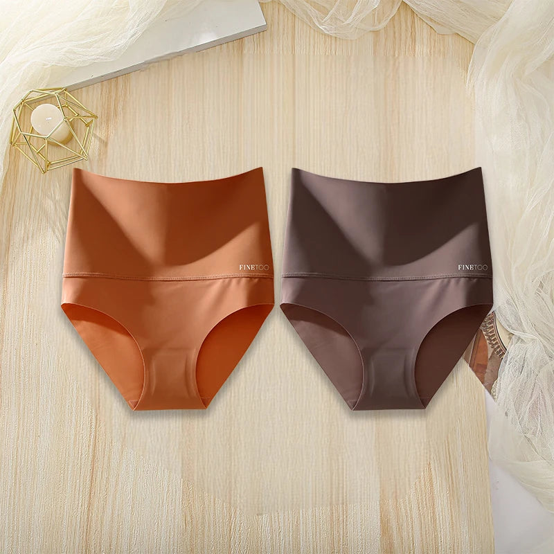 2 pièces/ensemble culottes taille haute femmes corps sous-vêtements amincissants respirant slips confortables slips solides Lingerie respirante