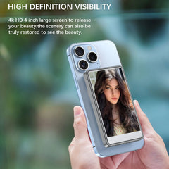 Écran de moniteur Vlog Selfie pour téléphone, caméra arrière pour Selfie Vlog Live Stream, support magnétique pour MagSafe, connexion sans fil w