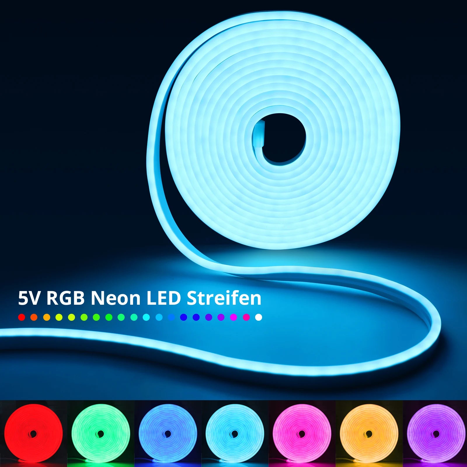 5V USB RGB néon LED bande Bluetooth App avec télécommande étanche néon bande RGB bande pour la décoration de la pièce à la maison éclairage