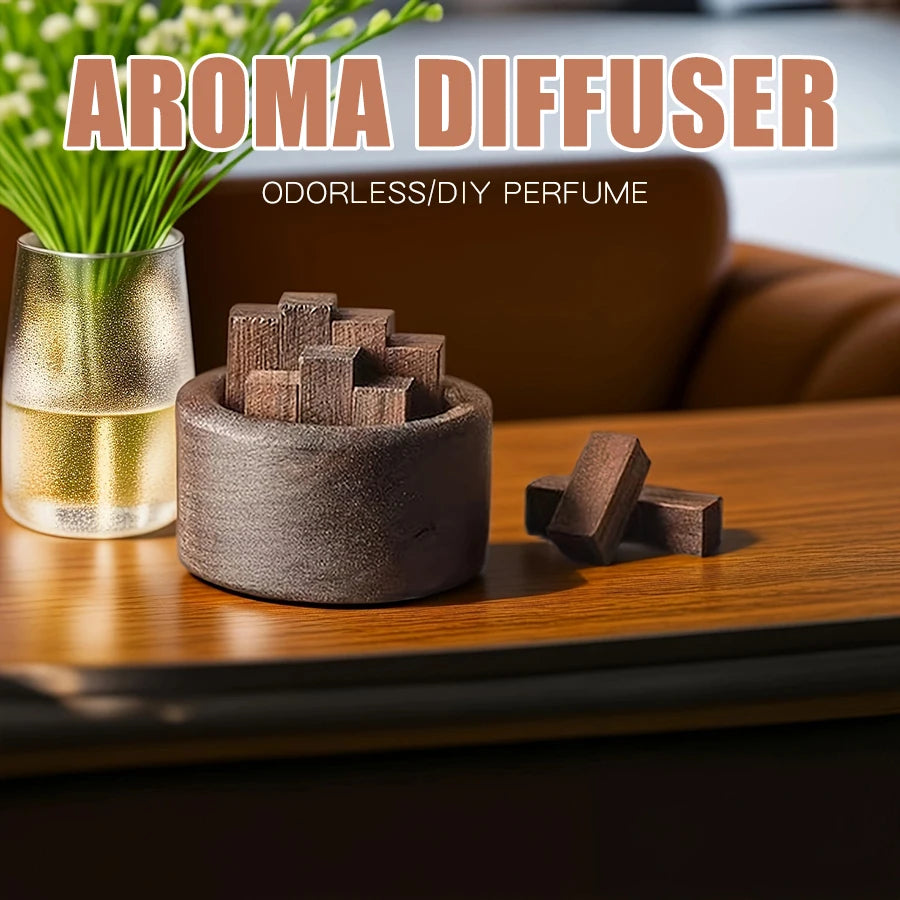 Diffuseur d'arôme en bois sans parfum, bricolage, parfum, salon, salle de bains, toilettes, chambre à coucher, bureau, accessoires pour la maison, décorations d'aromathérapie