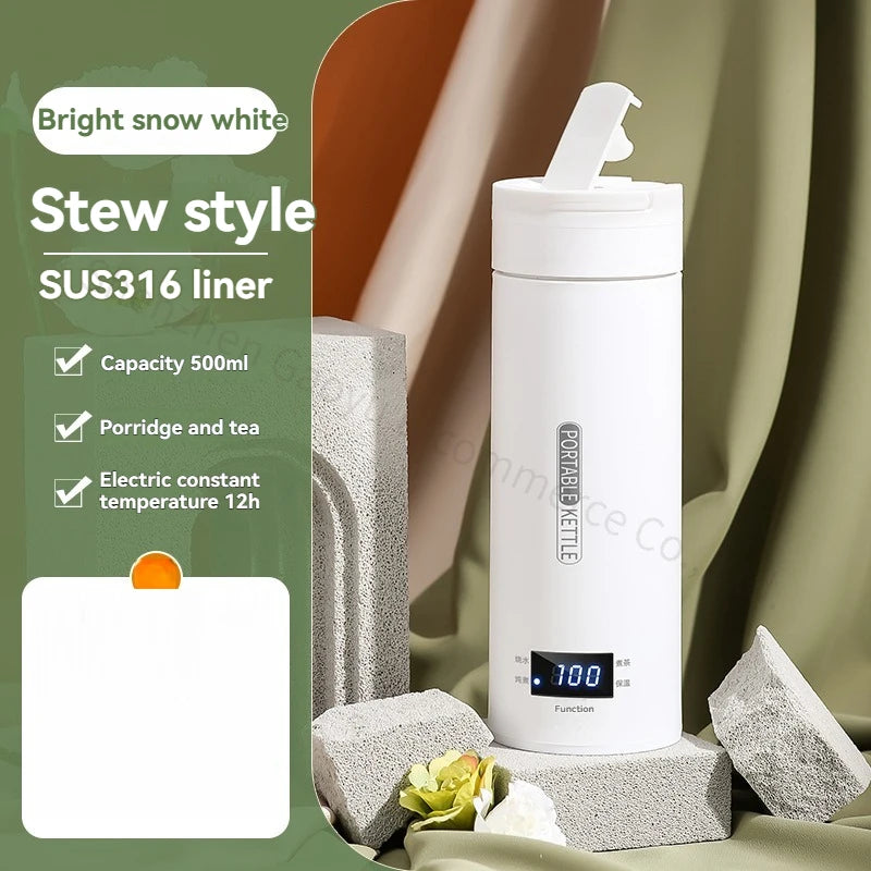 New Portable Travel Kettle – Water Cup for Business Trips, Hotels, Dorms – Explosion-Proof Constant Temperature Hot Kettle