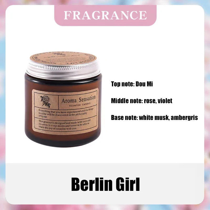 Aromatic, smokeless scented candle, handmade soy candle, warnings below, glass cup, home decoration, festival, wedding, birthday party gift