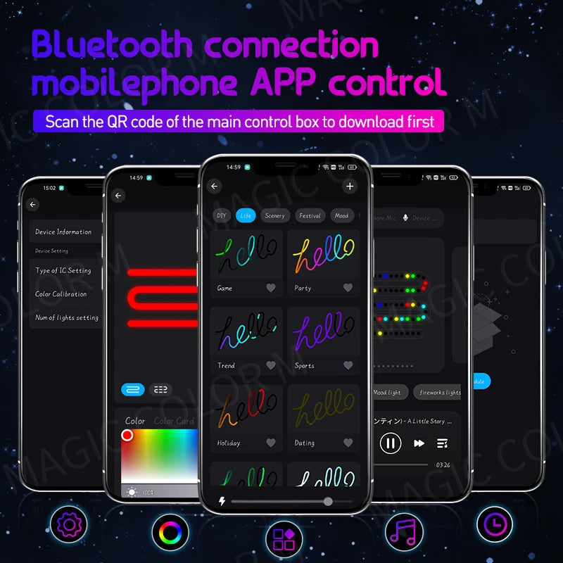 Vegetting 140cm lumières d'ambiance de voiture LED intérieur RGB symphonie atmosphère lampe USB APP contrôle à distance pour Tesla modèle 3 Y S X