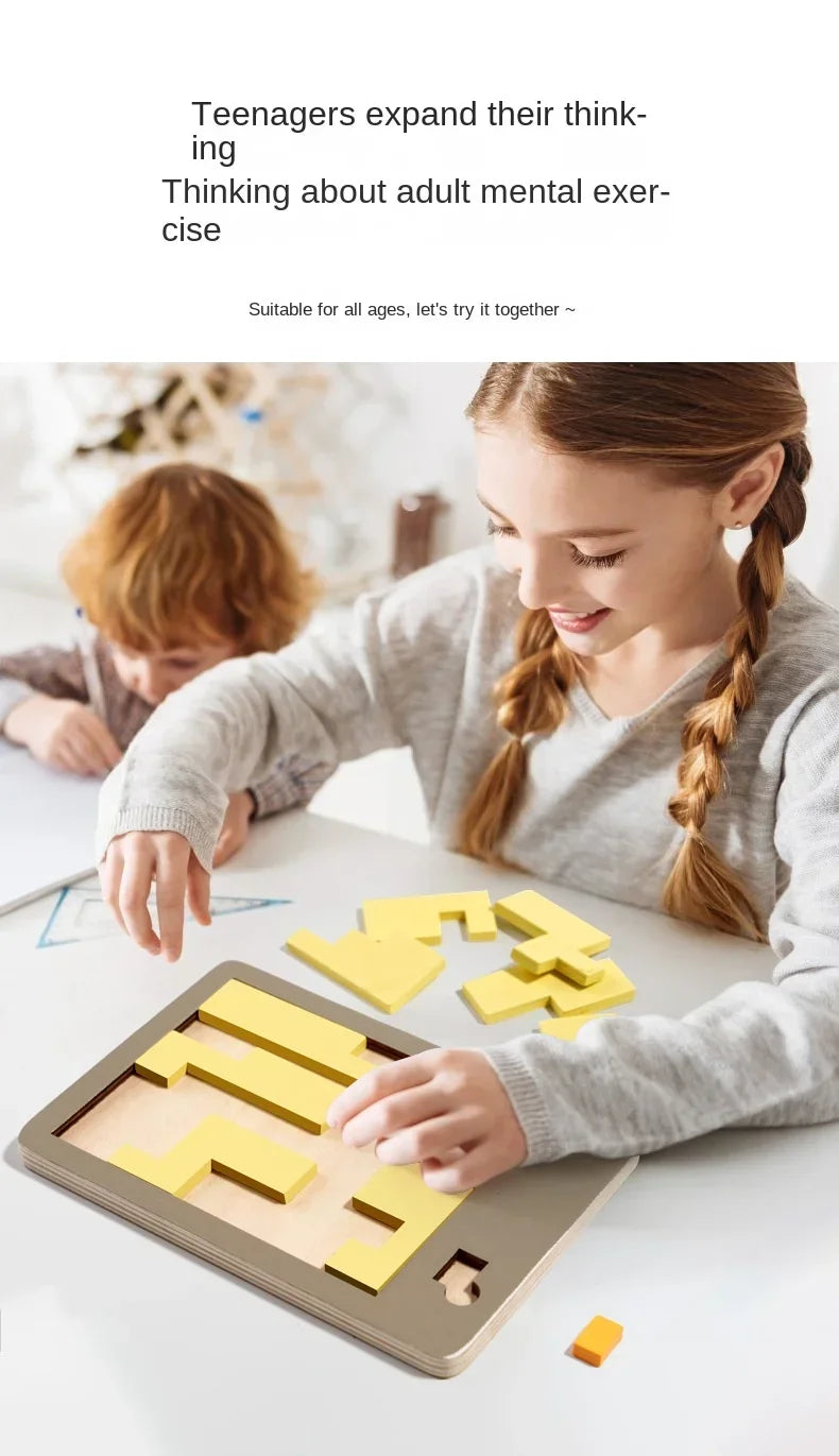 Puzzles géométriques en bois défi Impossible combustion du cerveau décompression qi esprit casse-tête pour adultes enfants