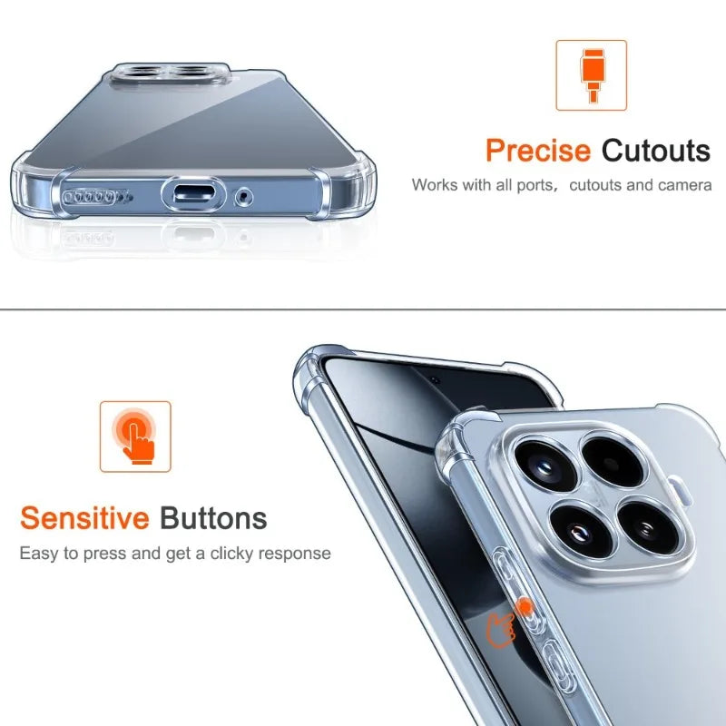 Coque pour Xiaomi 15T Pro 14T 13T 12 11 Xiaomi 17 Pro Max housse de protection quatre coins antichoc Capa Coque Fundas