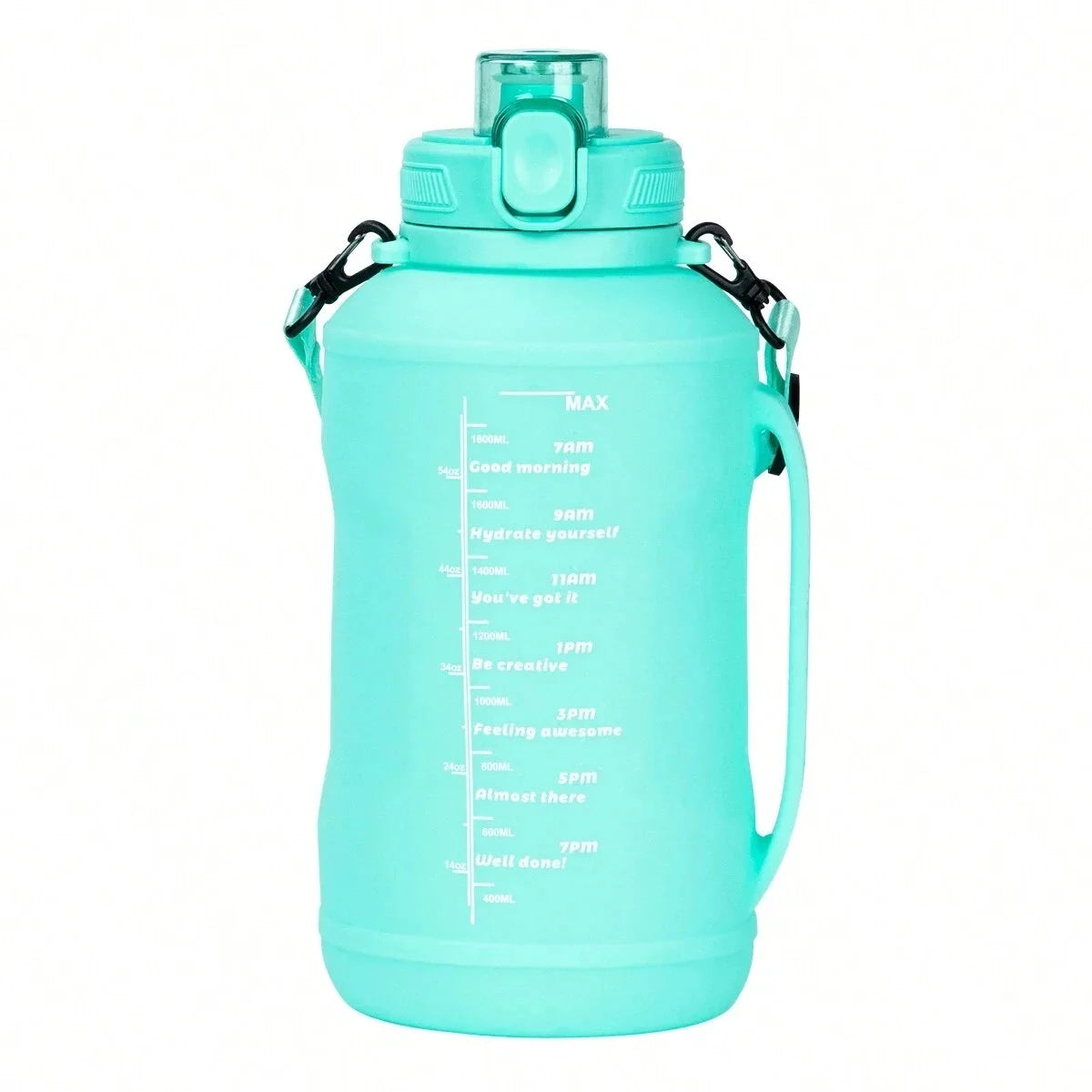 64oz/2L Collapsible Water Bottle with Handle and Straw, Large Capacity Collapsible Silicone Water Bottle, Outdoor Sports Water Cup