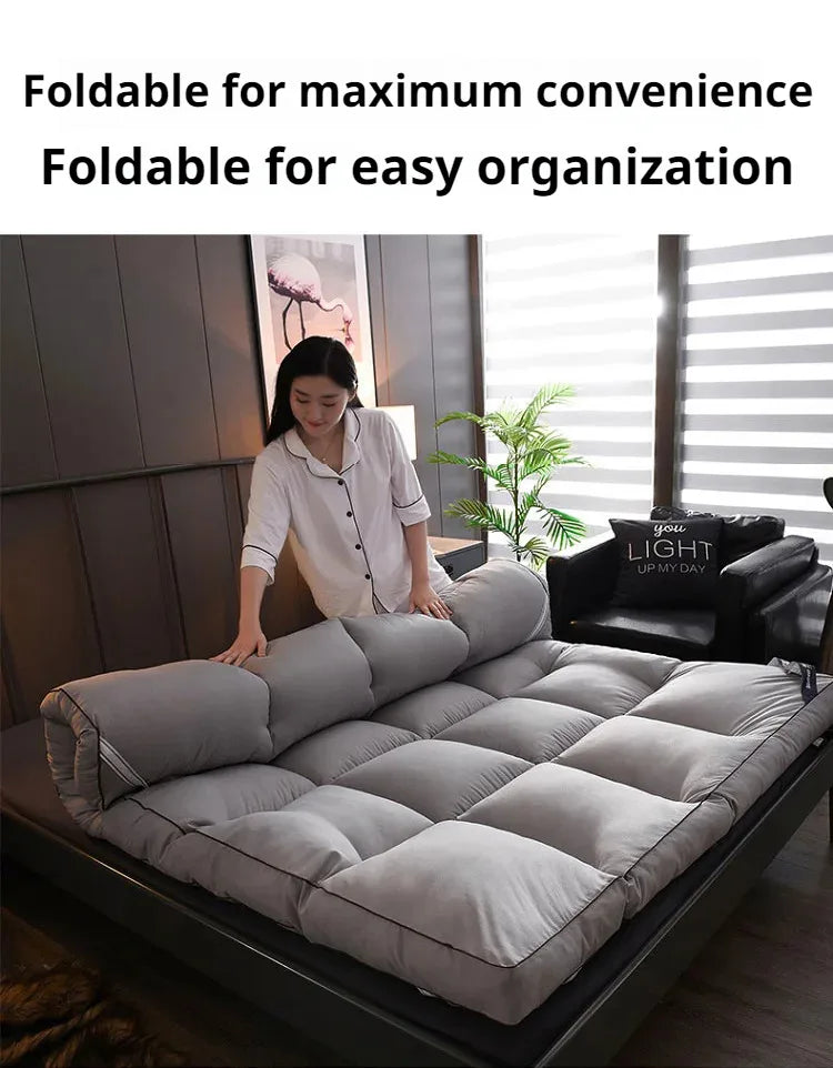 Coussin doux pliable d'été, couette, lit Tatami, matelas épais et doux, en plumes