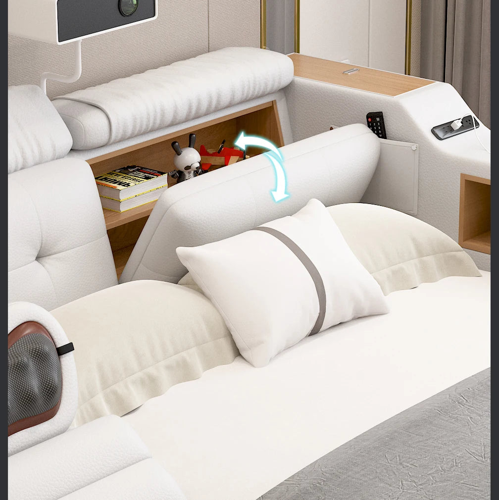 Lits minimalistes uniques lecture fantaisie King commodes de couchage lits Massage Muebles intelligents Para dortoir meubles de chambre