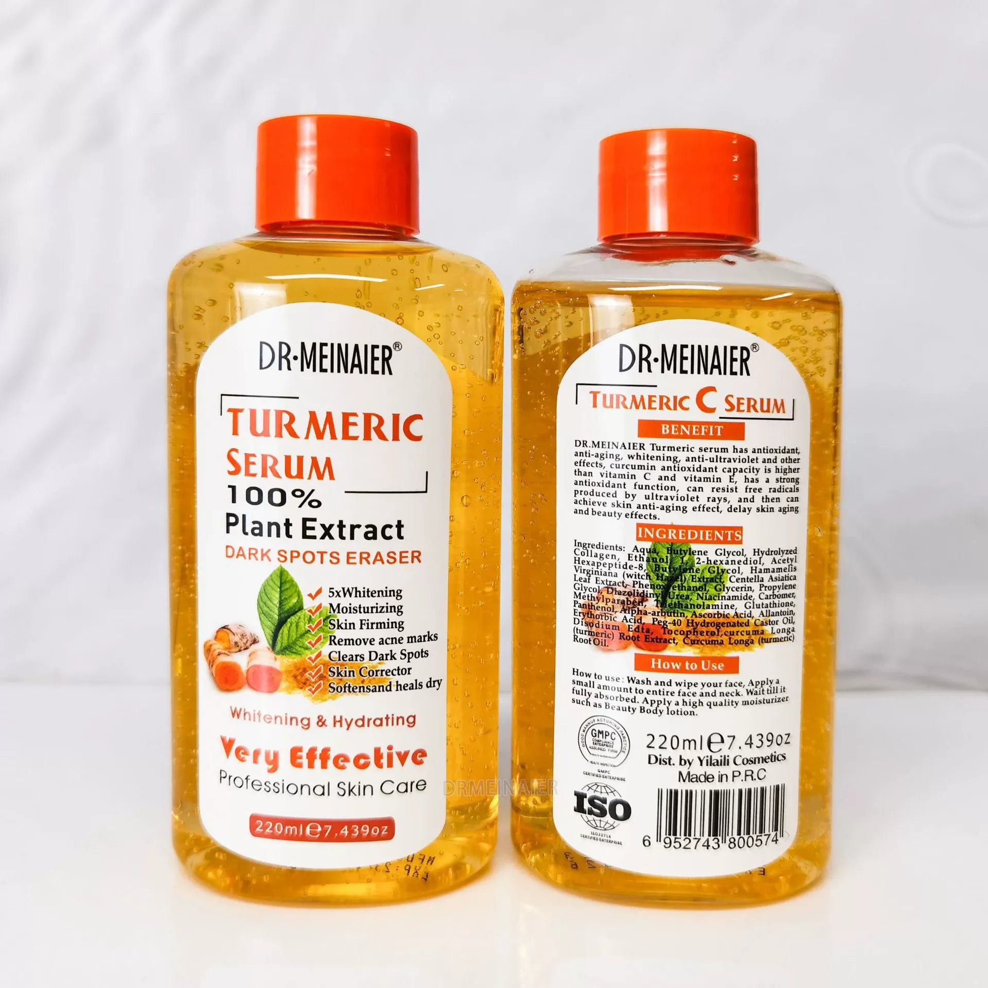 Sérum liquide Original pour le visage, Essence de vitamine C AHA, éclaircissant, hydratant, curcuma, réparateur, Anti-vieillissement, Lifting, soins pour la peau, 220ml
