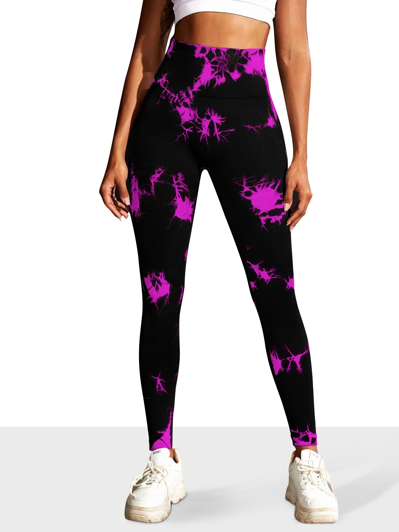 Pantalon de Yoga sans couture pour femmes, teinture par nouage, taille haute, doux et confortable, vêtements de sport, Leggings d'entraînement, collants