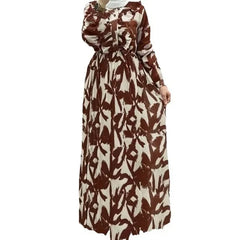 Muslim abaya with buttons for women, printed Eid dresses, jalabiyah, Ramadan, Morocco, kaftan, long Arabic dress, Dubai, educational Islam