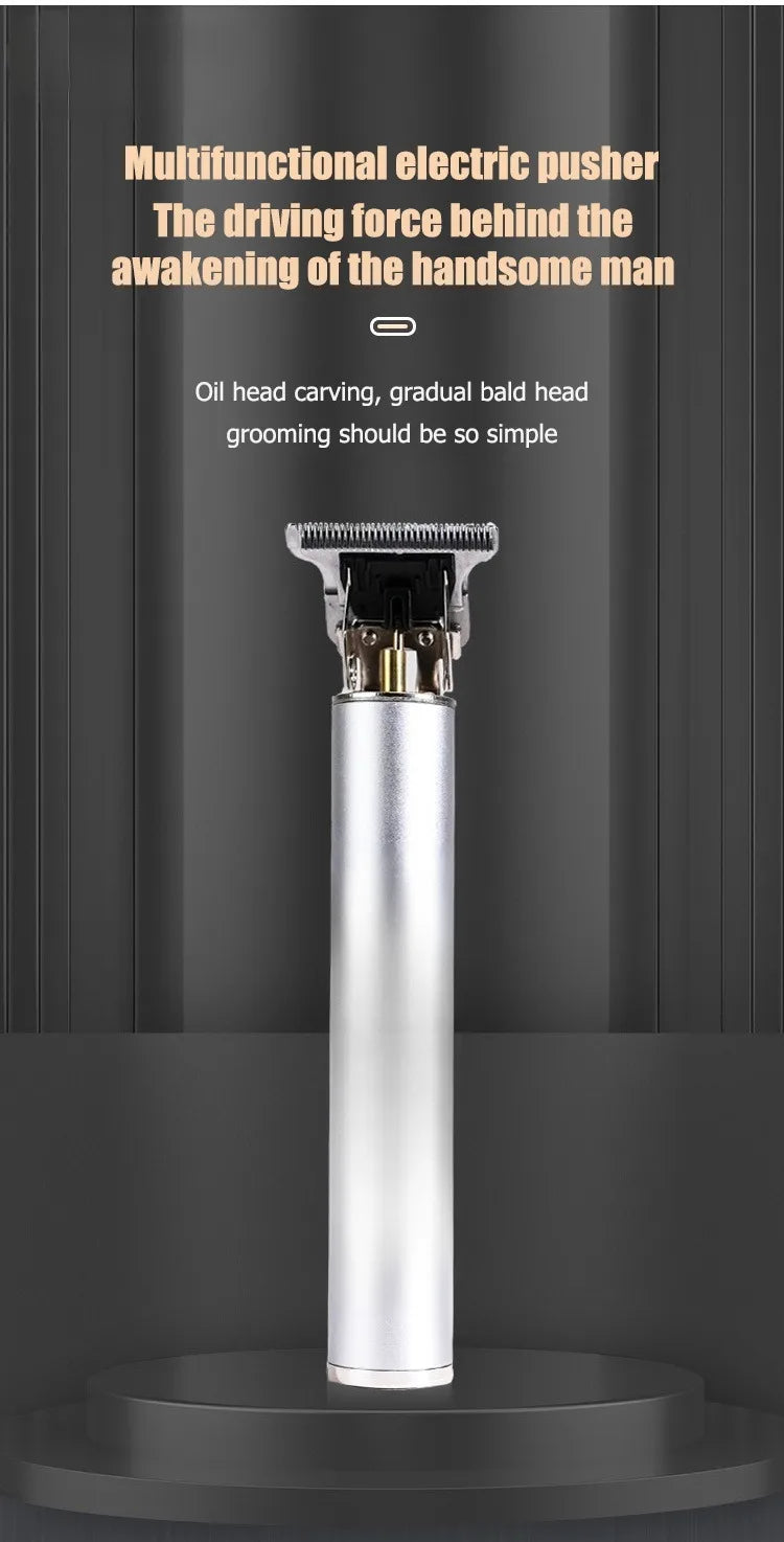 Tondeuse à cheveux professionnelle Machine de coupe de cheveux barbier tondeuse à cheveux Rechargeable tondeuse à cheveux en métal pour hommes