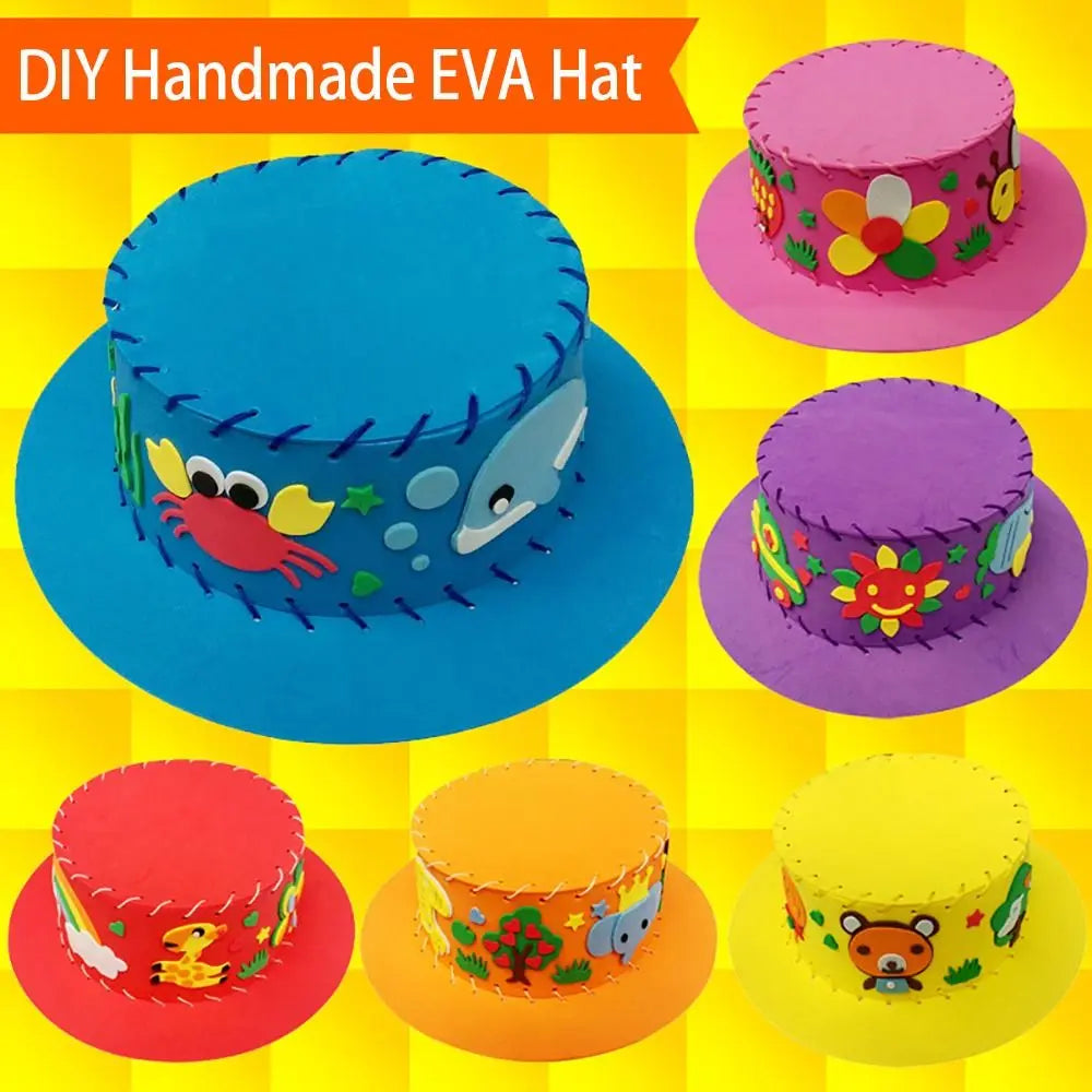 Olighat de couture fait à la main pour enfants, chapeau de dessin animé bricolage, casquette pour enfants, cadeau créatif pour tout-petits