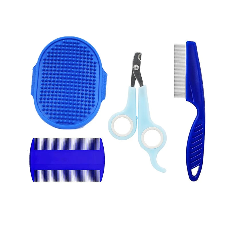 Kit de toilettage pour lapin, dissolvant de taches, peignes de nettoyage, coupe-ongles pour animaux de compagnie, shampoing Double face, brosse de bain pour cochon d'inde, lapin