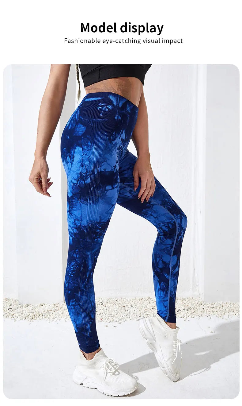 Aught Dye-Leggings de yoga taille haute sans couture pour femmes, pantalons de sport, collants push-up, vêtements de sport, entraînement de fitness, nouveau, 2023