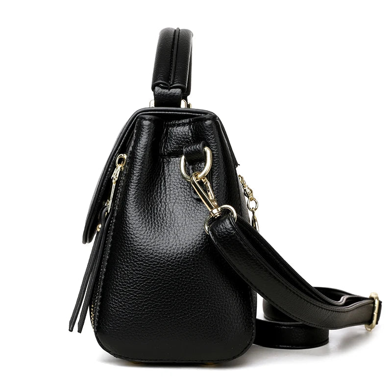 Women's soft leather top-handle bags, luxury design, insider messenger bags, high-quality handbags and purses, CommConsul Handbag 