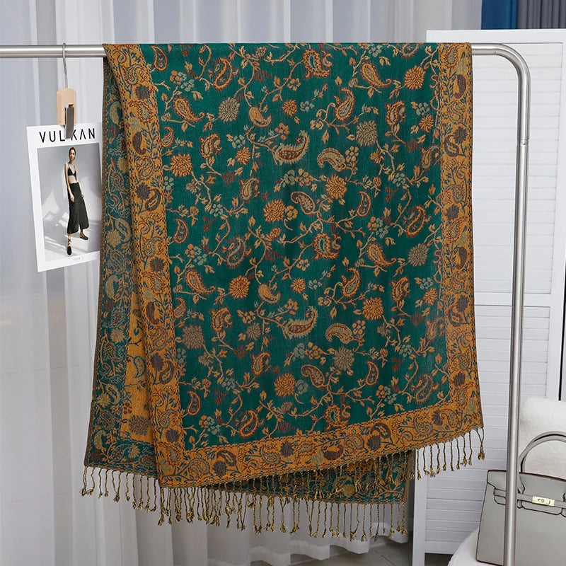 Foulard Paisley impressions Design Hijabs Pour Femme Cachemire Pashmina Chale Dame enveloppe Chaud Hiver Foulards Femme