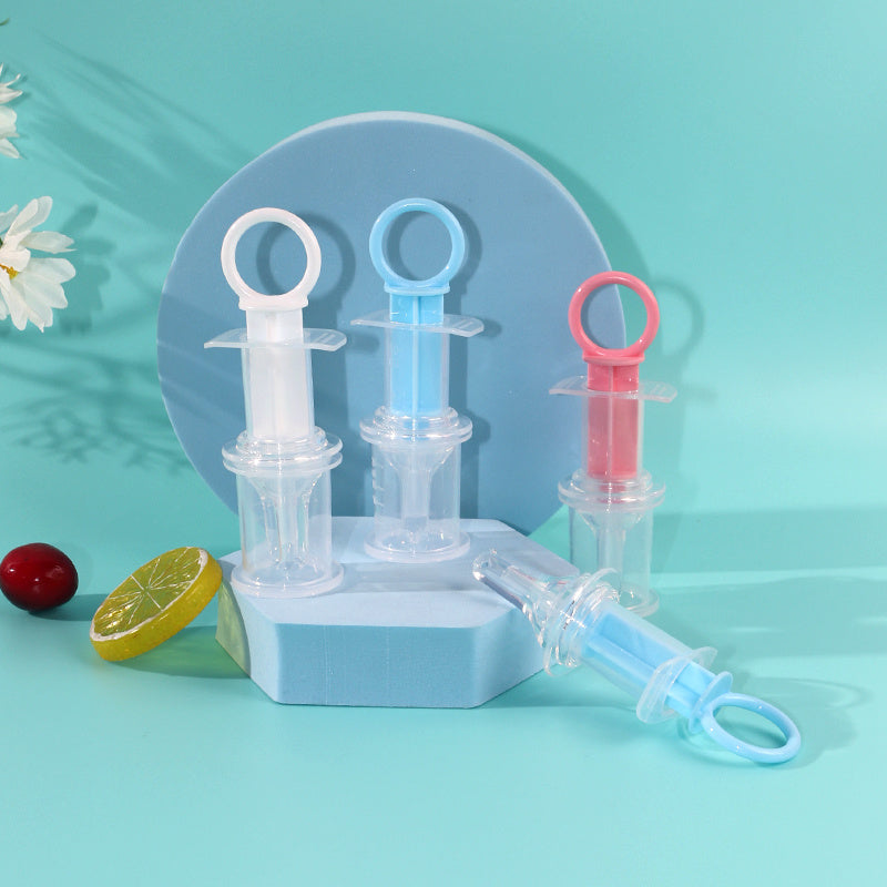 Mangeoire à sucette pour bébé, distributeur de médicaments liquides pour bébé, mangeoire à aiguilles en Silicone Anti-étouffement, mangeoire à eau, avec tasse de mesure de 20ml
