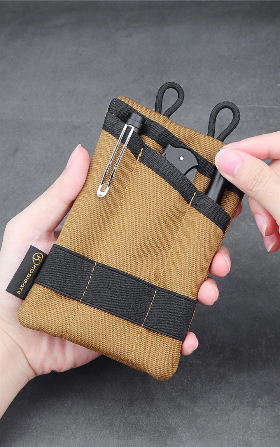 Sac tactique EDC sac portefeuille mini sac de taille clé de carte avec sac de taille camping, randonnée, chasse, pêche, porte-monnaie en plein air