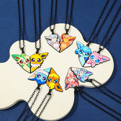 Ensemble de colliers Pokémon Eevee Evolution avec Umbreon, Espeon, Sylveon, Jolteon, pendentif Flareon, cadeau de bijoux animés pour les fans des femmes