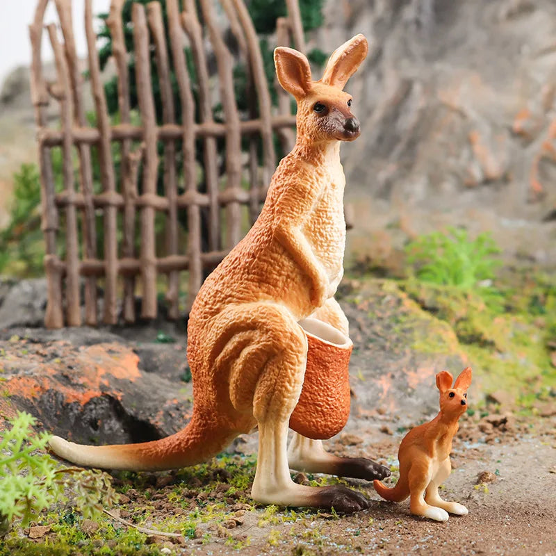 Classic Australian Wild Animals Kangaroos Koala Platypus Tasmanian Devil Echidna Cassowary Model Figurine Toy Child Gift