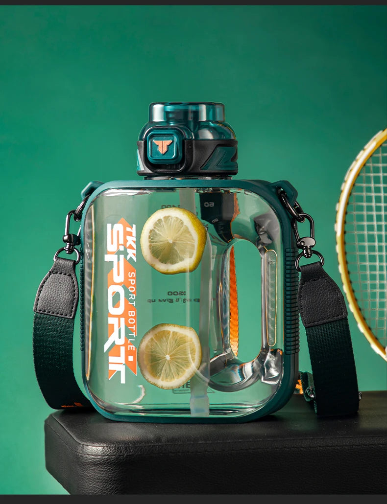 TKK 1/1.6/2L bouteille d'eau de sport TRITAN grande capacité tasse créative résistant à la chaleur en plein air adulte voyage bouilloire salle de sport Fitness cruches