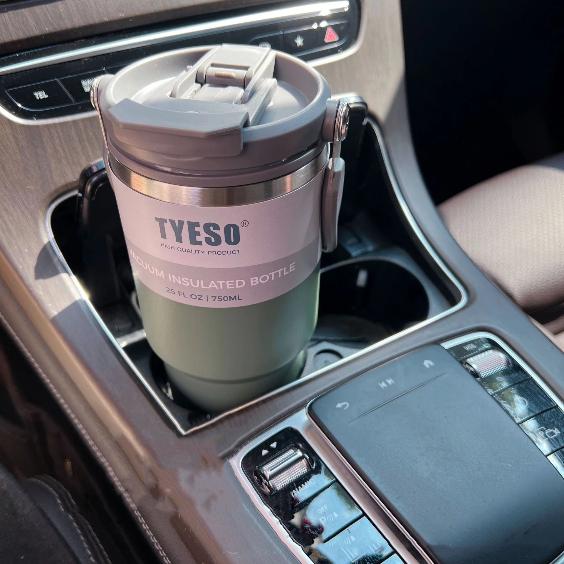 Tyeso Stainless Steel Thermos Coffee Mug, Double-Layer Insulated Travel Mug for Hot and Cold Drinks, Vacuum Flask, Car Water Bottle