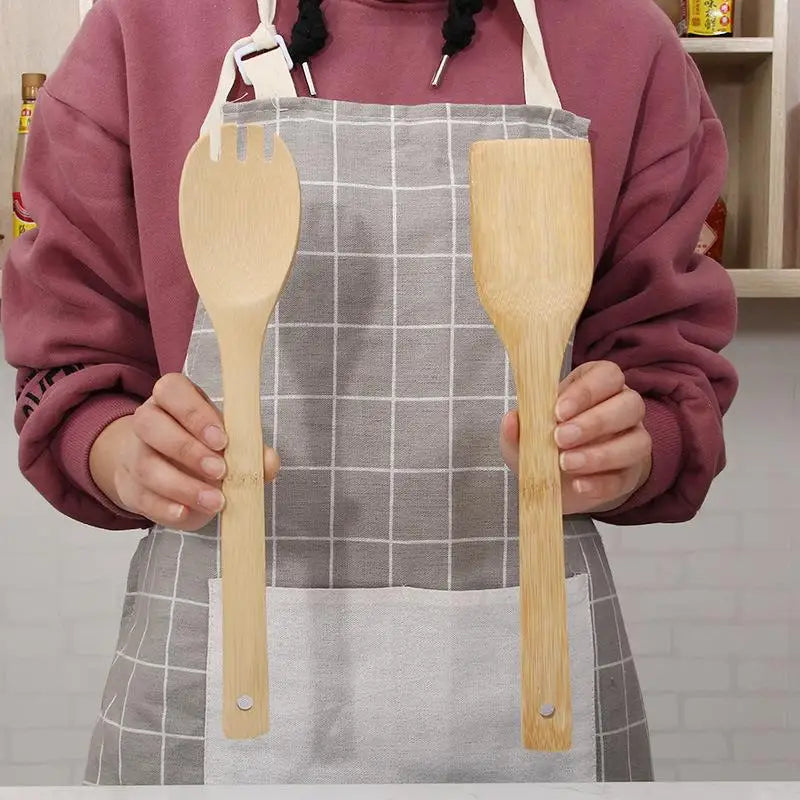 Ensemble d'ustensiles de cuisine en bois, spatule de cuisine en bambou, cuillères, outils à Long manche, miel, café, lait, cuillère à café, épices, condiments