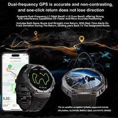 T-rex 3 Ultra GPS montre intelligente intégré double bande GNSS boussole altimètre barométrique 5ATM IP69K étanche AMOLED appel Smartwatch