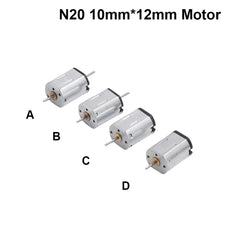 N20 micro motor 10mm x 12mm, DC 3V 3.7V 6V 9V 12V, high speed, single/dual shaft, high torque, DIY, N scale, toy, car, electric motor