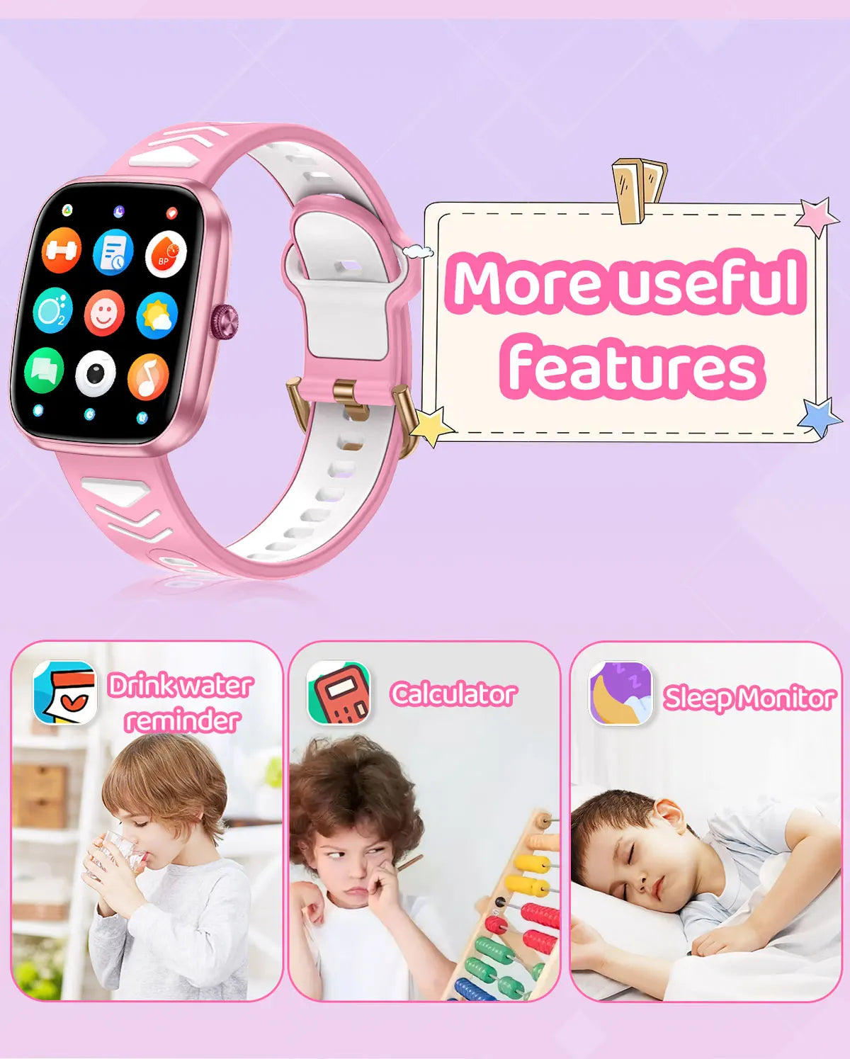 LIGE-Montre intelligente à écran tactile HD pour enfants, montre intelligente de jeux pour enfants, montre intelligente de musique, cadeau pour garçon et fille, IOS et Android, 2024