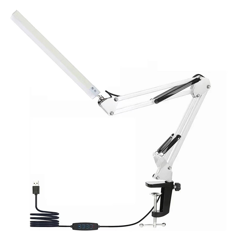 Lampe de bureau, lampe de bureau LED avec culbuteur, Angle réglable, 10 niveaux de luminosité, 3 modes d'éclairage, luminaire, apprentissage du protection des yeux
