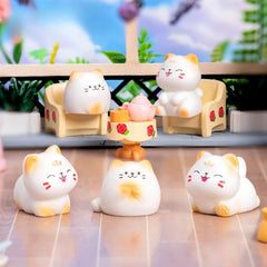 Nouveau modèle de chat de richesse de dessin animé mignon créatif, décoration de bureau, Figurine animale, ornements de chat, accessoires de décoration