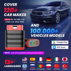 THINKCAR THINKDIAG MINI Auto OBD2 Bluetooth Scanner Full System Diagnostic Tool for All Cars - Free Lifetime Car Diagnostic Scan Tool