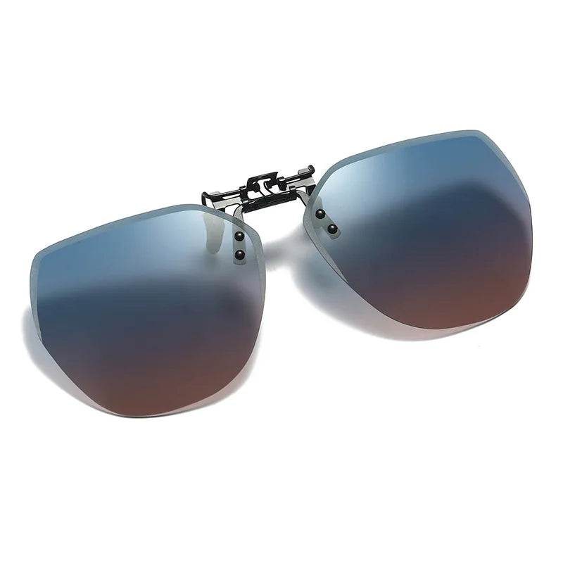 Lunettes de soleil polarisées à clipser pour hommes et femmes, lunettes de soleil rabattables, lunettes de conduite photochromiques, vision nocturne miroir, lunettes de pêche