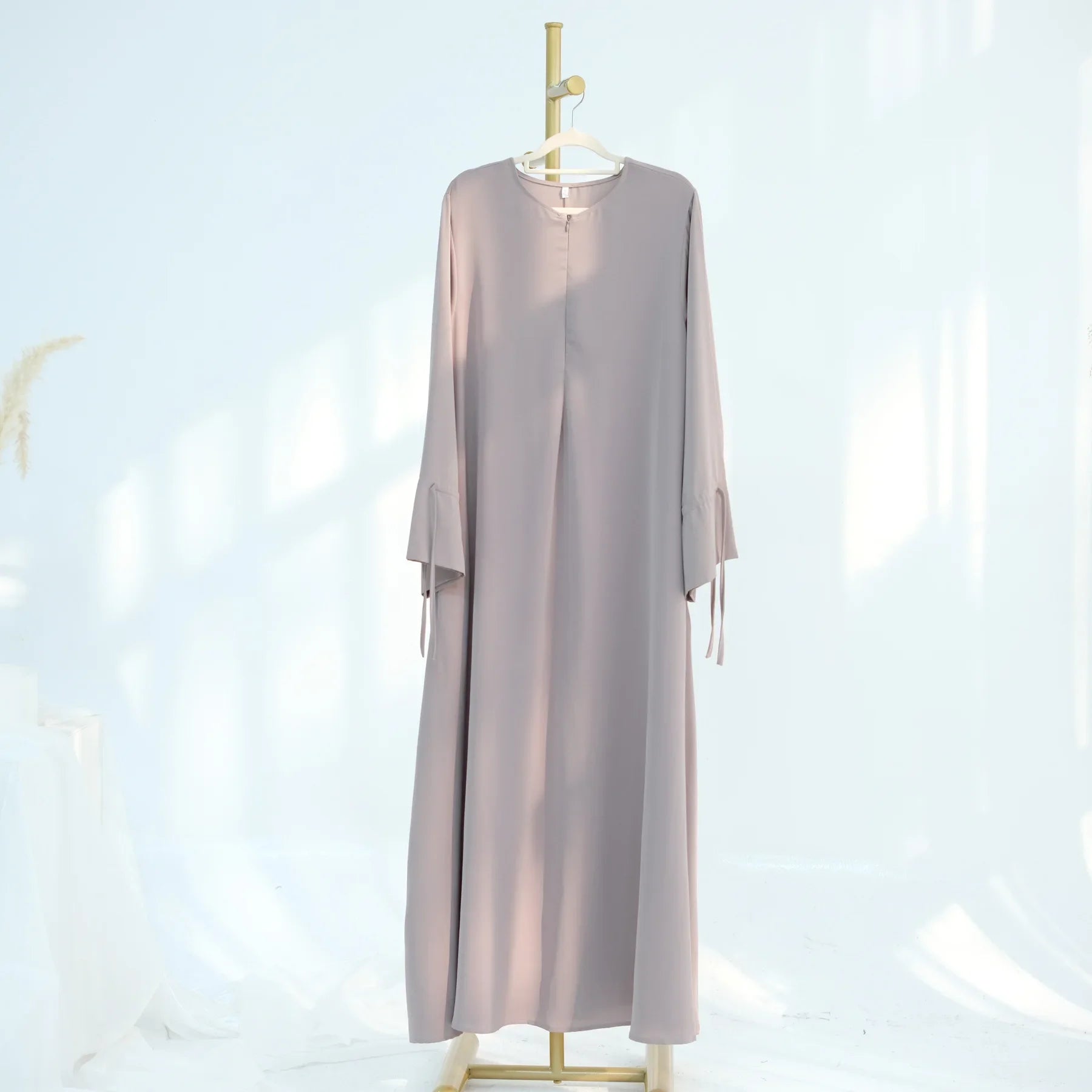 Abaya-Robe de Couleur Unie pour Femme Musulmane, Vêtement d'Église Islamique, Élégant, à la Mode, pour Ramadan Arabe, Dubaï, Turquie, 2025