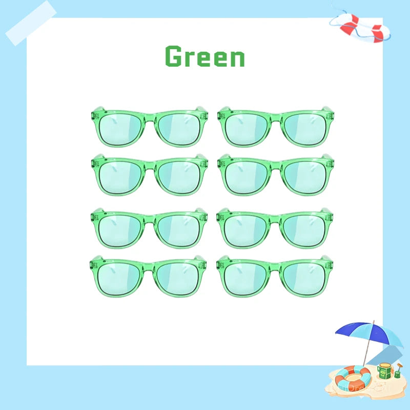 8 - 64pcs enfants lunettes de soleil cadeau de fête en vrac pour les enfants de 3 - 12 ans, lunettes de soleil translucides néon avec Protection UV 400, Pool birthday party Supplies Gift Bag pad