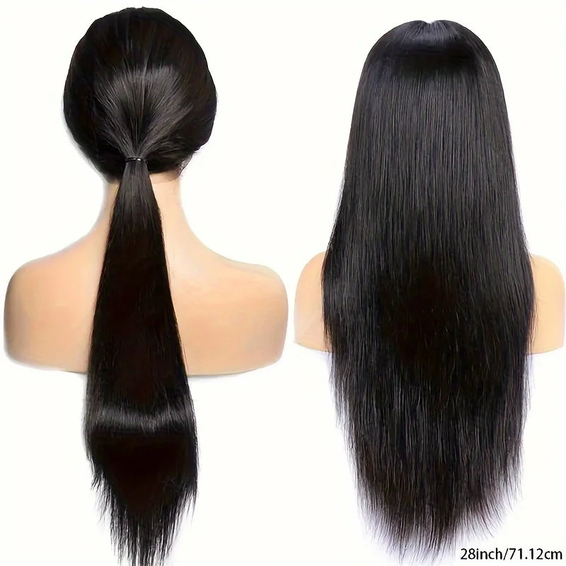 Easy-Go Sophia Straight Lace Frmetals Human Hair, Pré-plumé, Sans colle, Transparent Lace Front Wig, 30 in, 6x4, Prêt à porter